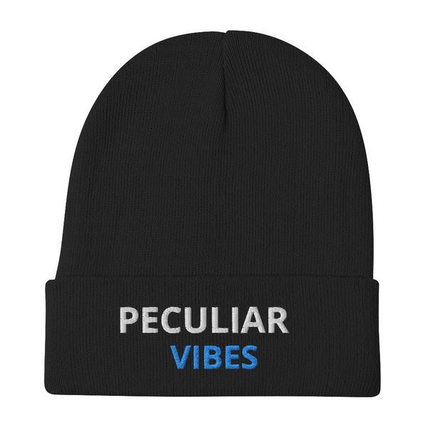 PECULIAR VIBES Embroidered Beanie